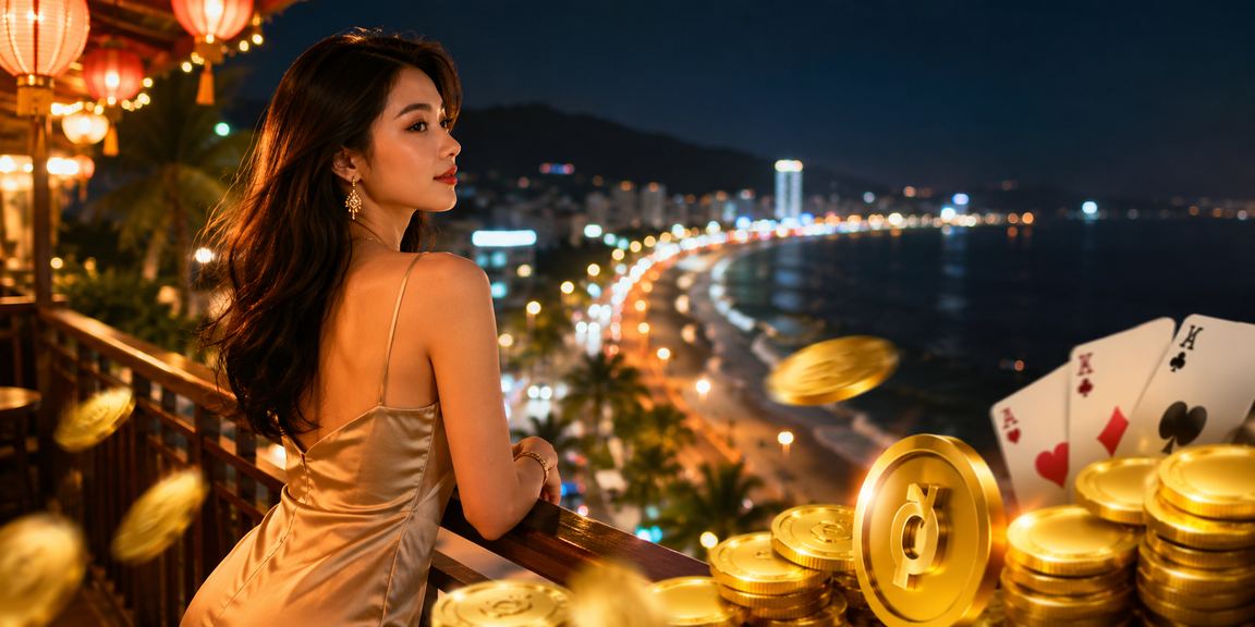 Khung cảnh chơi game đêm tại Phan Thiết